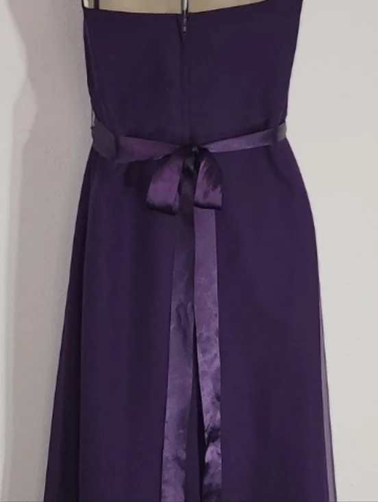 Davinci Dress Rhinestones and Sequins Ribbon Belt Sash Purple Size 10 - Picture 9 of 14